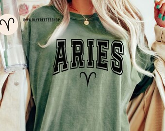 Comfort Colors® Aries T-Shirt: Astrology Zodiac Tee, March Birthday Gift