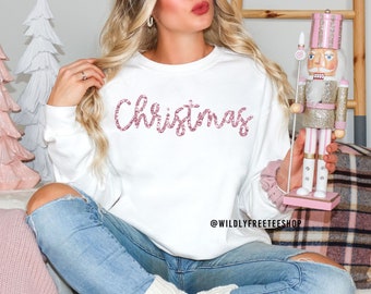 Sparkly Glitter Christmas Sweatshirt: Holiday Party Crewneck
