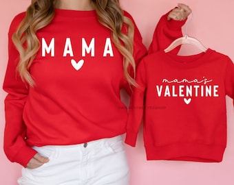 Mama & Mini Valentines Sweatshirt: Matching Family Outfit