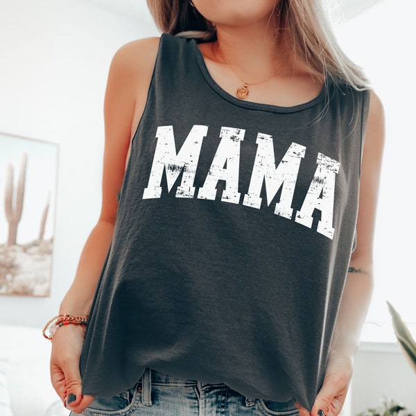 Comfort Colors® Mama Tank Top, Retro Mama Tank Top, Cute Mama Shirt, Mom Tank Top, Summer Tank Tops, Gifts for Her, Womens Tank Tops