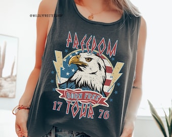 4th of July Tank Top, Usa Tank Top, America Tank Top, Patriotic Shirt, Fourth of July Outfit, July 4th Tank, Eagle Shirt, Freedom Tour Tank