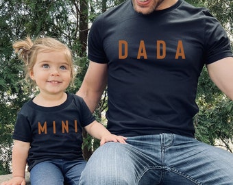 Dada and Daughter Fall Outfits, Matching Dada and Mini Shirts, Dada and Son Shirts, Dada Shirt, Daddy and Me Shirts, New Dad Gifts, Tee