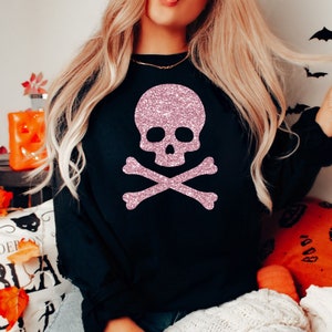 Pink skull sweater top