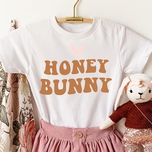 Girls Honey Bunny Easter Shirt, Retro Honey Bunny Shirt, Girls Easter Shirt, Baby Girl Easter Outfit, Easter Gifts, Baby Easter Bodysuit