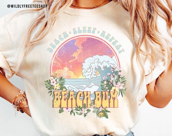 Beach Bum T-shirt: retro graphic Comfort Colors® T-shirt