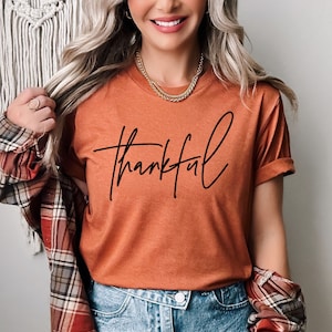 Womens Thankful Shirt, Thanksgiving Shirt, Fall Shirts Women, Thankful Shirt, Autumn Gifts, Fall Tshirts For Women, Fall Gift, Thankful Tee