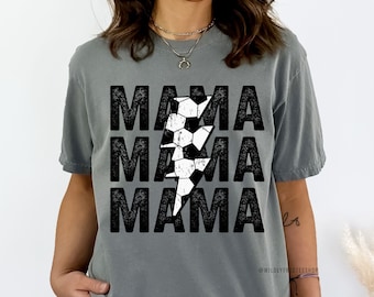 Fußball Mama T-Shirt: Trendiges Sport Mama T-Shirt, 100% Baumwolle Shirt