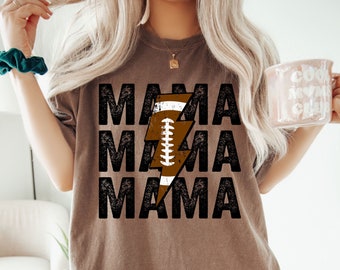 Comfort Colors© Football Mama Shirt, Game Day Sports Mom Tee