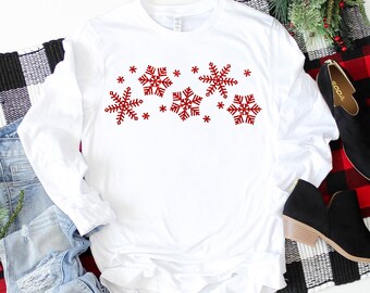 Long sleeve christmas t shirt hot sale
