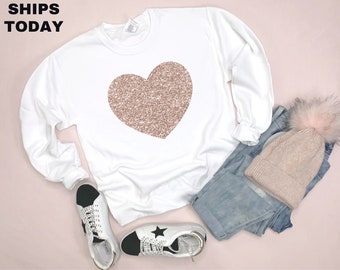women's heart sweatshirt