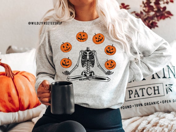 Funny Halloween Sweatshirt, Skeleton Sweatshirt, Halloween Shirt, Pumpkin  Sweatshirt, Jack O Lantern Shirt, Fall Shirt, Spooky Season, Gifts - Etsy