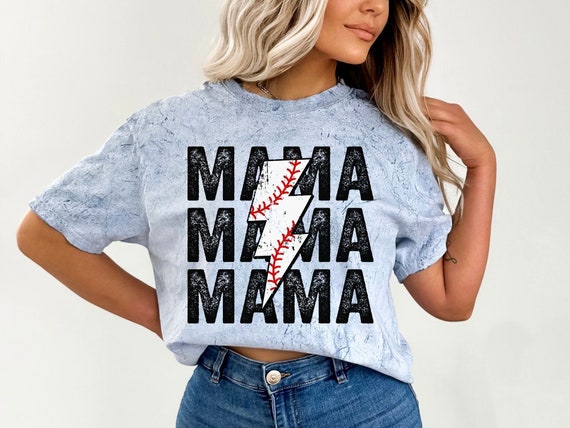 Tie Dye Baseball Mama T-Shirt: Comfort Colors® Sports Mom Tee