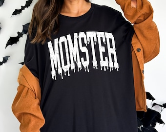 Momster Halloween Shirt, Spooky Mama, Mom Halloween Shirt, Funny Halloween Tees, Halloween T-shirt Women, Momster Tshirt Comfort Colors®