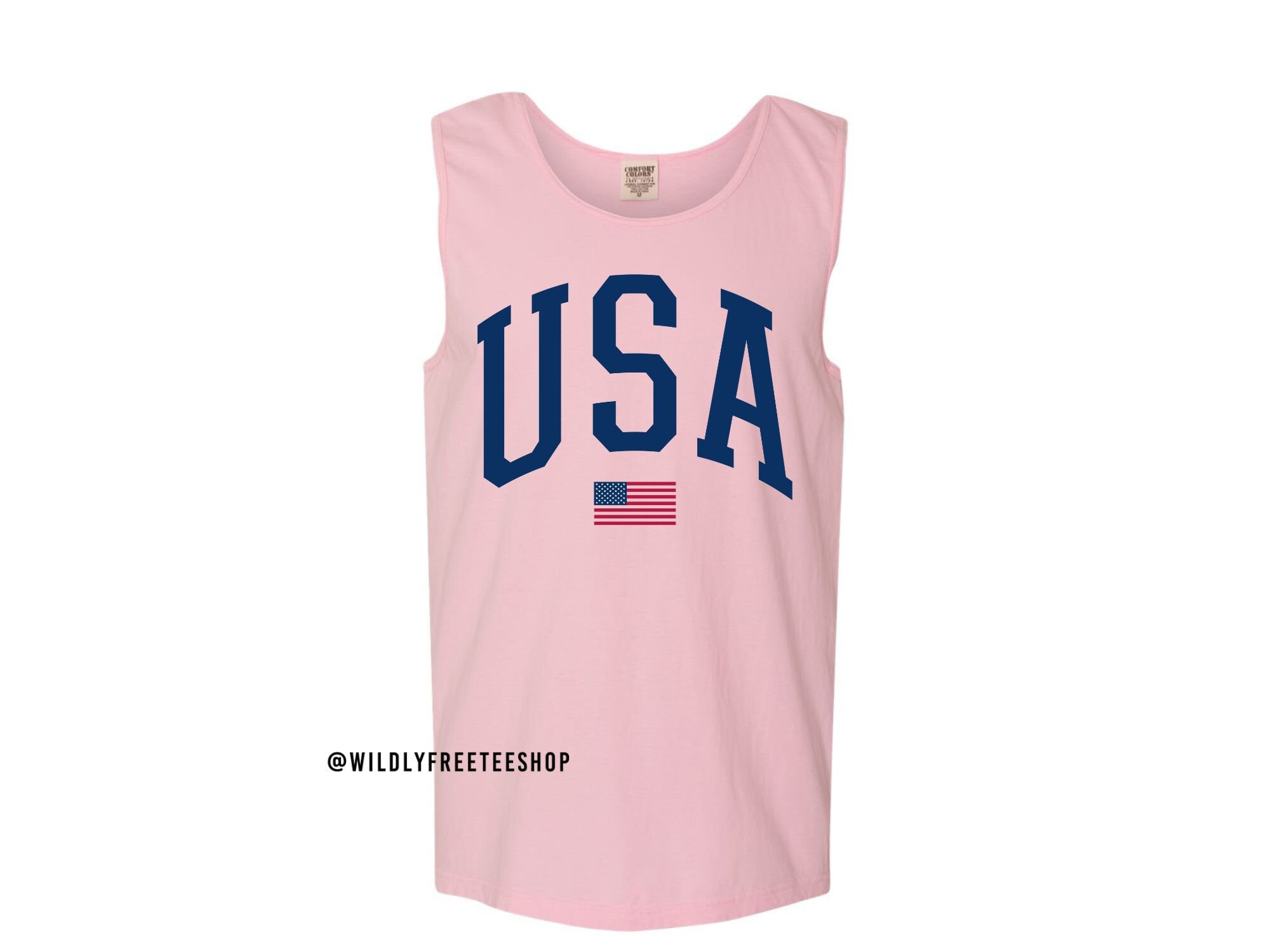 アメリカ国旗柄タンクトップ：ノースリーブ独立記念日シャツ - Etsy 日本