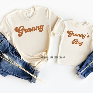 Granny and Grannys Girl Shirts, Retro Granny Shirt, Grandma and Grand daughter Outfit, New Grandma Gift, Matching Shirts, Grandma To Be