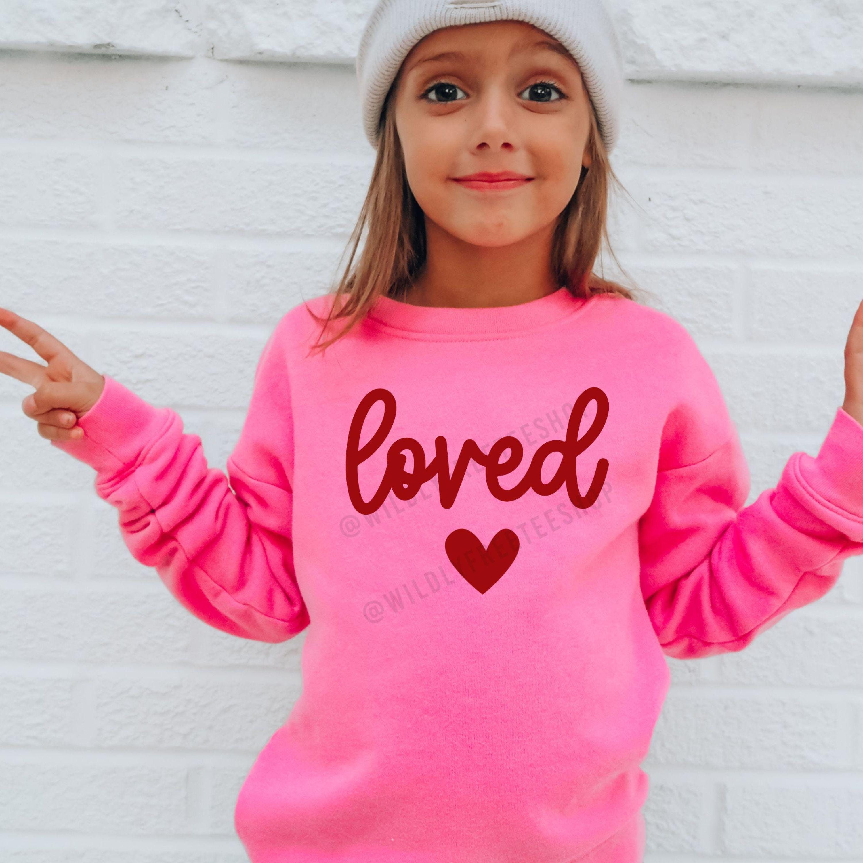 Felpa Bambina Con Stampa Cuori E Scritte Love - Maniche Lunghe, Morbida, Per San Valentino - Foto 11