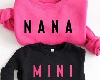 Camisetas a juego para abuela e hija, sudadera para abuela, camiseta para abuela, regalo para abuela, suéteres a juego para abuela e hija, regalo del Día de la Madre para abuela