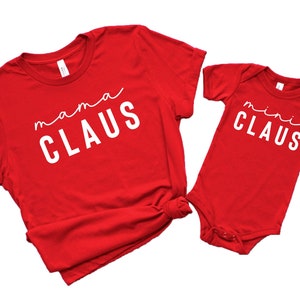 Mama and Mini Claus Christmas Shirts, Mom and Baby Christmas Outfit, Best Holiday Gifts, Mother Son Shirts, Matching Family Christmas Shirts