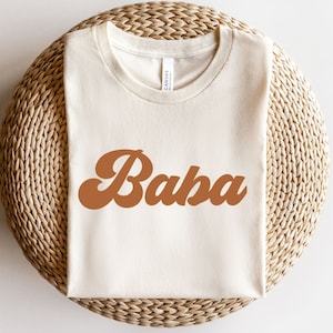 Baba Shirt, Personalized Gifts for Dad, Mens Baba Shirt, Retro Baba Shirt, Hippie Dad, Baba T-shirt, Matching Family Shirts, Gifts for Men