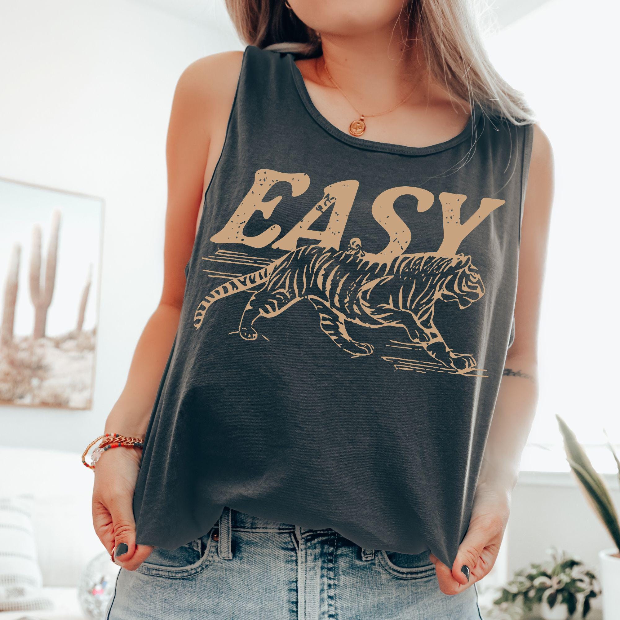 Graphic Tank Tops Vintage - Etsy
