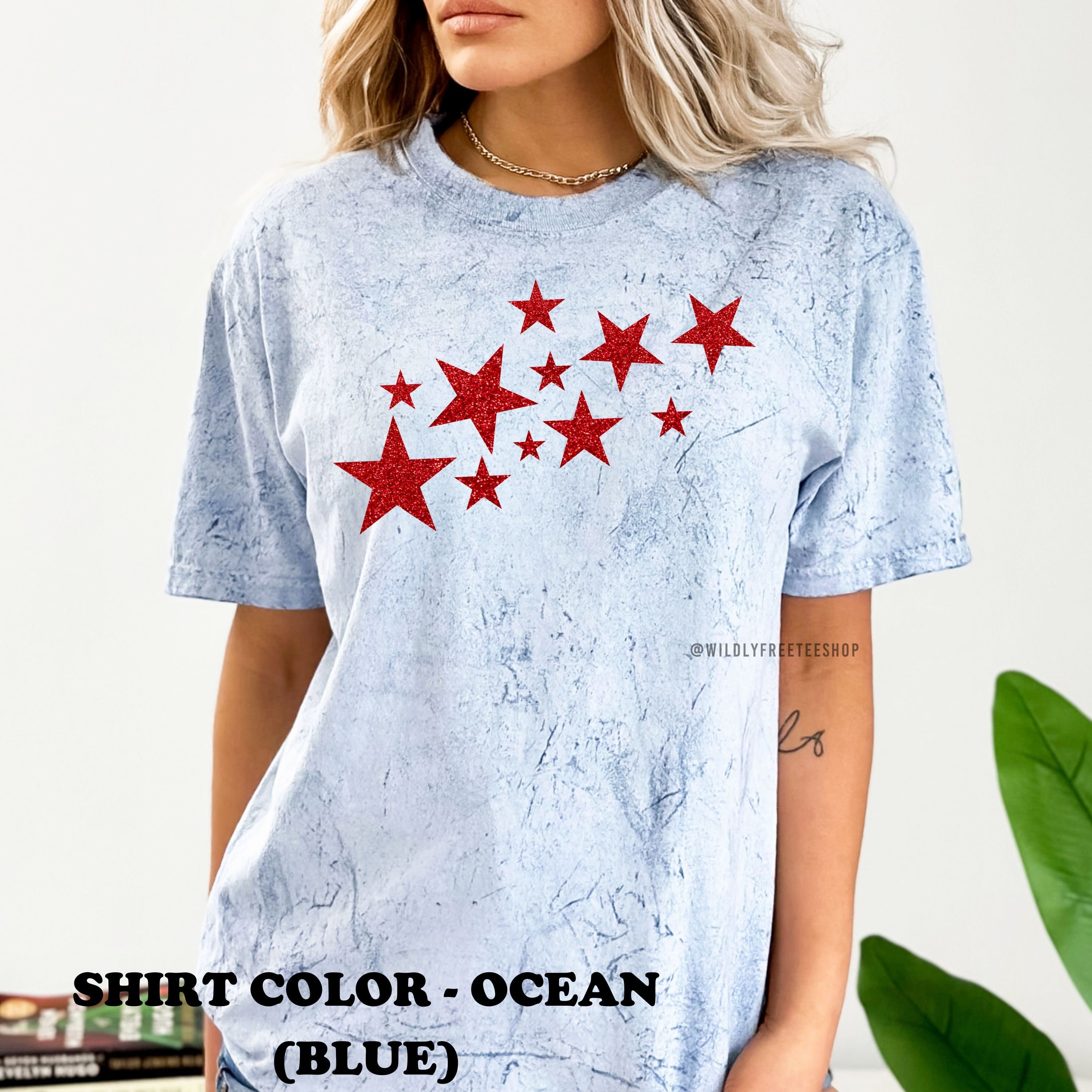 Womens Casual Summer Short Sleeve Tie Dye Print Tee T-Shirt