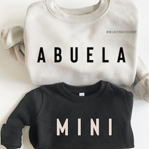 Abuela and Mini Sweatshirts: Matching Spanish Grandmother Shirt
