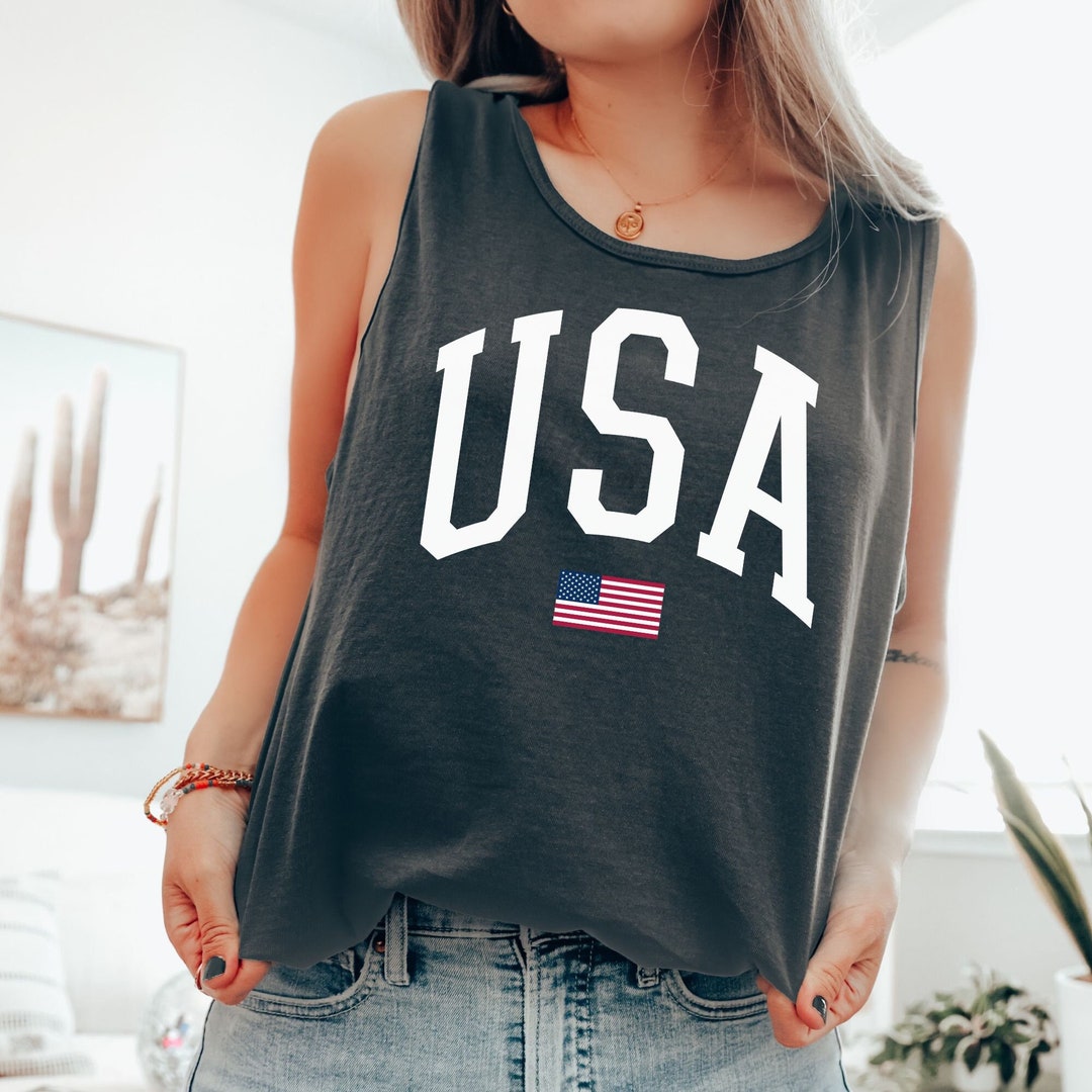 アメリカ国旗柄タンクトップ：ノースリーブ独立記念日シャツ - Etsy 日本