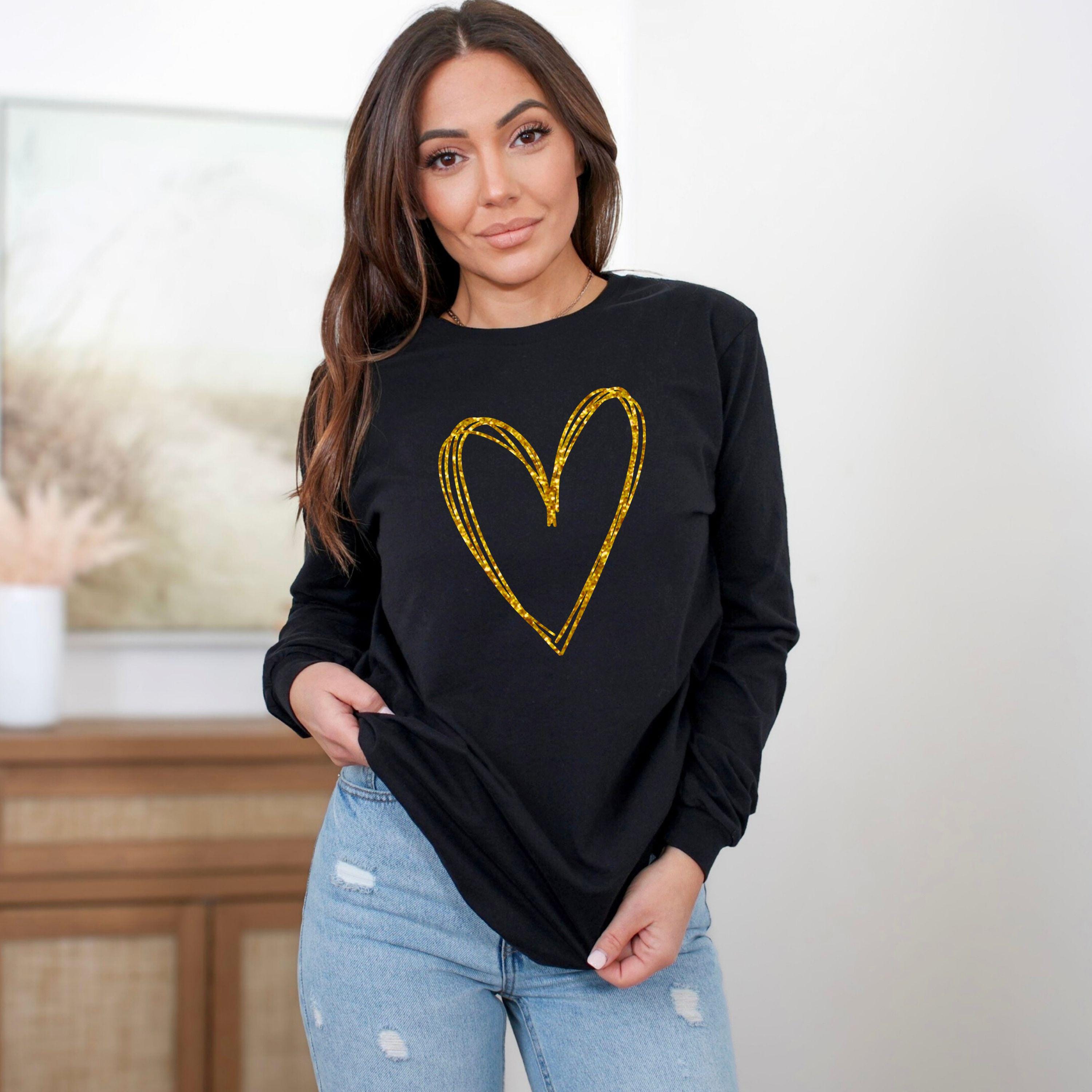 Moletom Feminino GLIGLITTR - Estampa Corações XOXO | Dia Dos Namorados E Casual