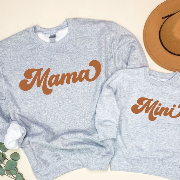 Mama and Mini Shirts, Retro Mama Mini Sweatshirt, Mother Daughter Shirts, Girl Mama, Best Gifts for Moms, Matching Shirts, Mama shirt,