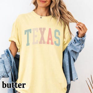 Pastel Texas Shirt, Texas Tshirt, Best Texas Gifts, Womens Texas Shirt, Texas Tee, State Shirts, Comfort Colors® Texas Shirt, State Shirts Butter