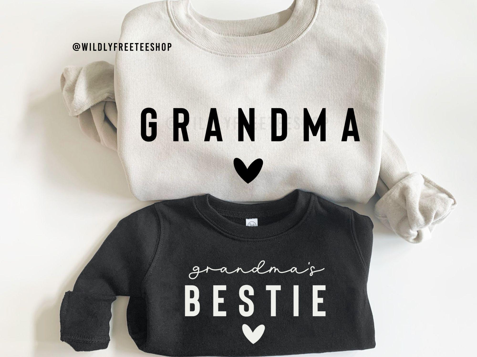Personalized Grandma Sweatshirt: Matching Grandma's Bestie Shirts