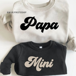 Passender Papa und Mini Sweatshirts, Papa Sweatshirt, Opa Sweatshirt, Papa Shirt, passende Familien Pullover, Vatertagsgeschenke für Opa