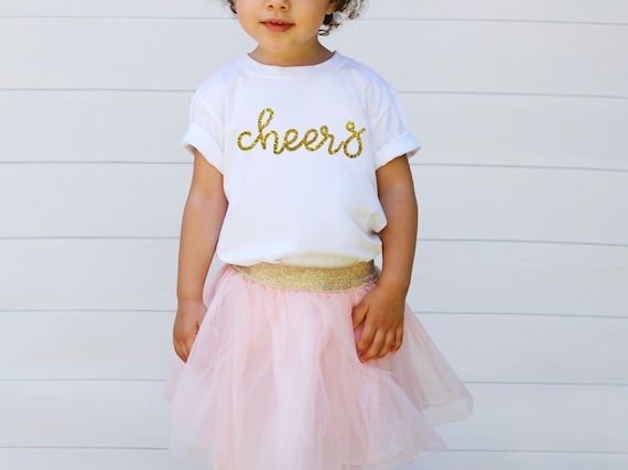 Meisjes Cheers Glitter Cheers T-shirt voor kinderen -