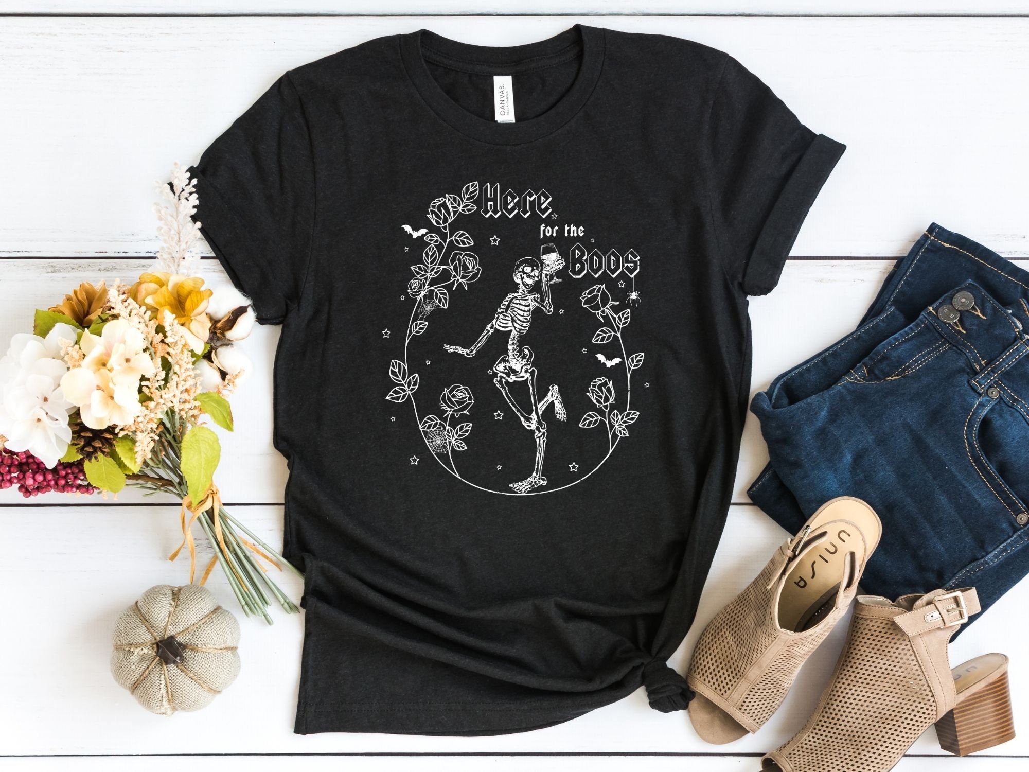 Discover Here for the Boos Halloween Shirt, Womens Halloween Shirts, Funny Halloween Tshirt, Halloween Tees Women, Drinking Skeleton Shirt, Plus Size