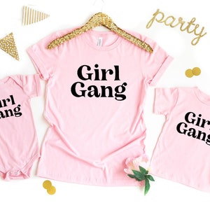 Matching Mommy and Me Shirts: Girl Gang Cotton Tees