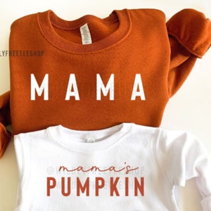 Mama and Mamas Pumpkin Fall Sweatshirts, Mommy and Me Sweaters, Mom Baby Outfit, Matching Outfits, Kids Fall Shirt, Fall Gifts, Thanksgiving