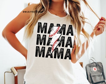 Baseball Mama Tank Top, Baseball Season Tank Top, Muscle Tank, Baseball Shirt, Baseball Mom Tee, Sports Mom Gift, Lightning Bolt Mama Tank