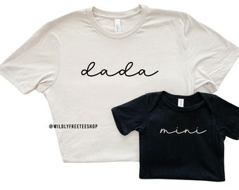 Matching Dada and Mini Shirts, Father's Day Gift