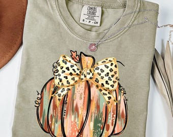 Comfort Colors® Herbst Kürbis Shirt, Herbst Top Frauen, Polka Dot Kürbis Shirt, Herbst Tshirt, Thanksgiving Shirt, Herbst Geschenk, Herbst T-Shirt