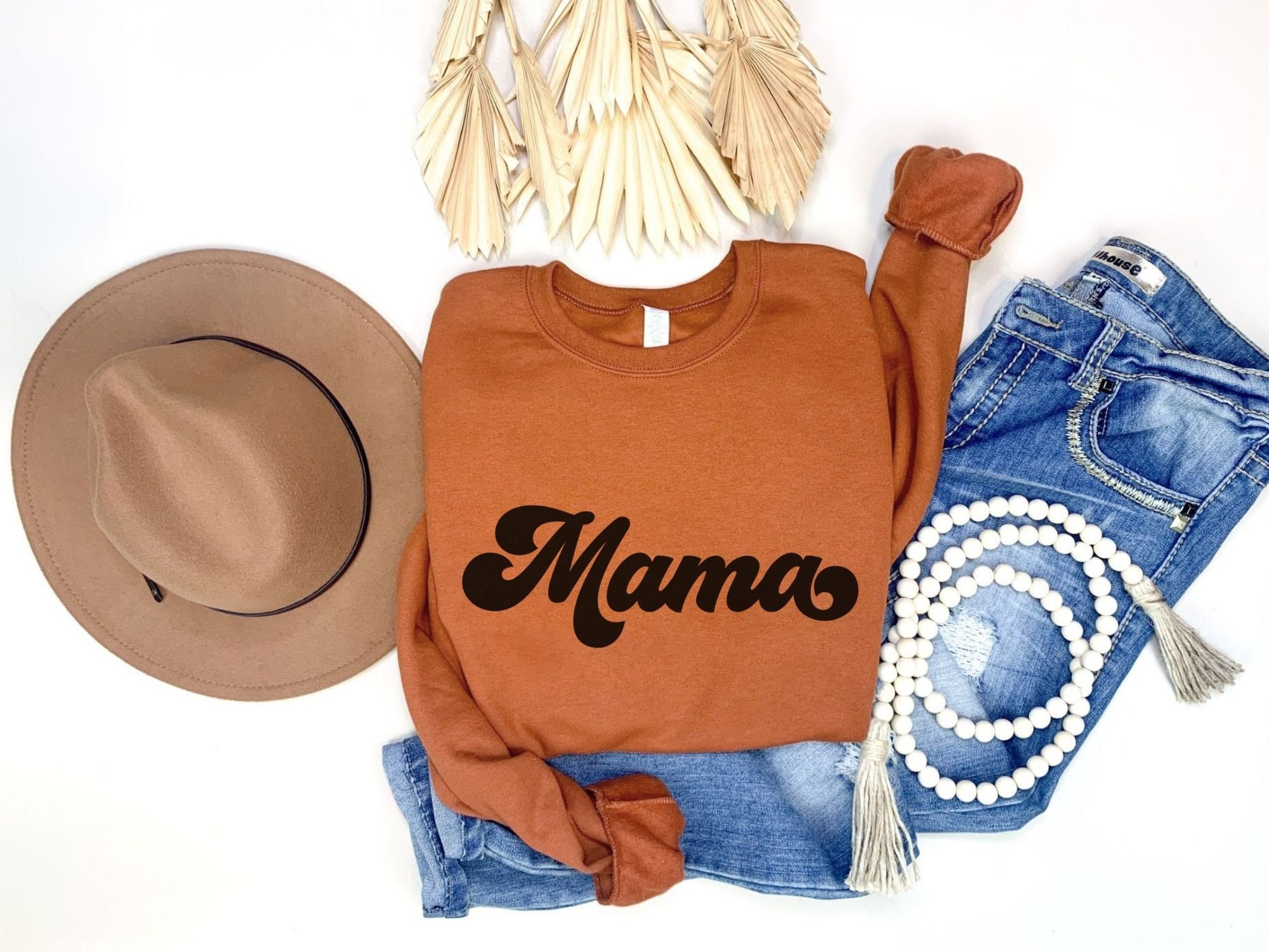 Fall Mama Sweatshirt, Mama Crewneck Sweater, Retro Mama Sweatshirt, Shirts for Moms, Cute Gift for Mom, Mom, New Mom Gift, Mama to Be Gift