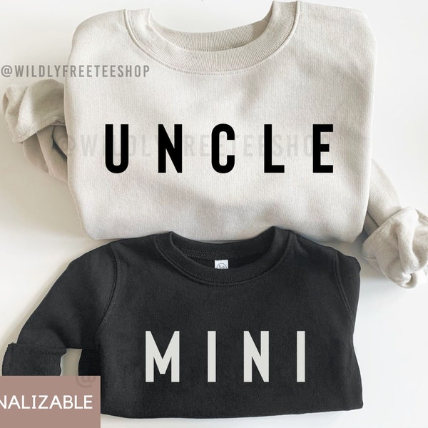 Matching Uncle and Mini Sweatshirts, Uncle Sweatshirt, Uncle and Nephew Shirts, Best Gifts for Uncle, Matching Family Shirts, Aunt and Uncle