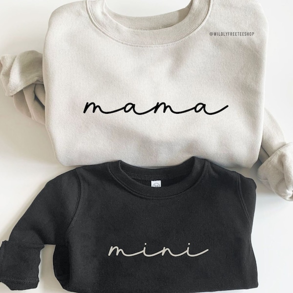 Mommy and Me Outfits, Matching Mama Mini Sweatshirts, Mama Sweatshirt, Mother Daughter Shirts, Best Gifts for Moms, Mom Son Outfits, Toddler