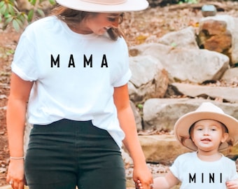 Mama and Mini Shirts, Mama T-shirt, Mommy and Me Shirts, New Mom Gifts, Matching Shirts, Mother Baby Shirts for Moms, Mothers Day Gifts, Tee