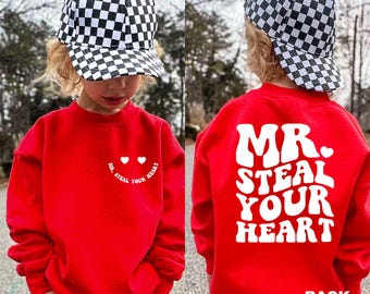 Camiseta de San Valentín para niños, camiseta "Señor Roba tu Corazón", atuendo de San Valentín para niños, camiseta para niño pequeño, camiseta divertida de San Valentín, regalo para el día de San Valentín para niños