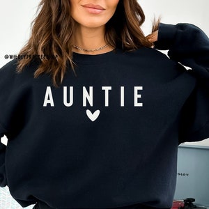Personalized Auntie and Aunties Bestie Shirts, Auntie Me Sweatshirts, Aunt Sweatshirt, Aunt Niece Shirts, Best Gifts for Aunt, Aunt Nephew image 3