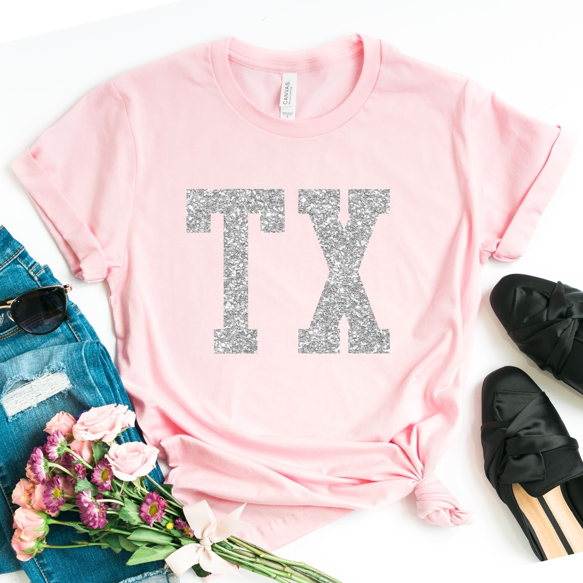 Discover Texas Shirt, Texas Orange Tshirt, Womens Texas T shirt, Unisex Texas T-shirt, Texas Longhorns, Glitter Texas Shirt, Proud Texan, Texas Tees