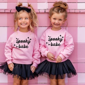 Kids Spooky Babe Sweatshirt: Girls Halloween Shirt
