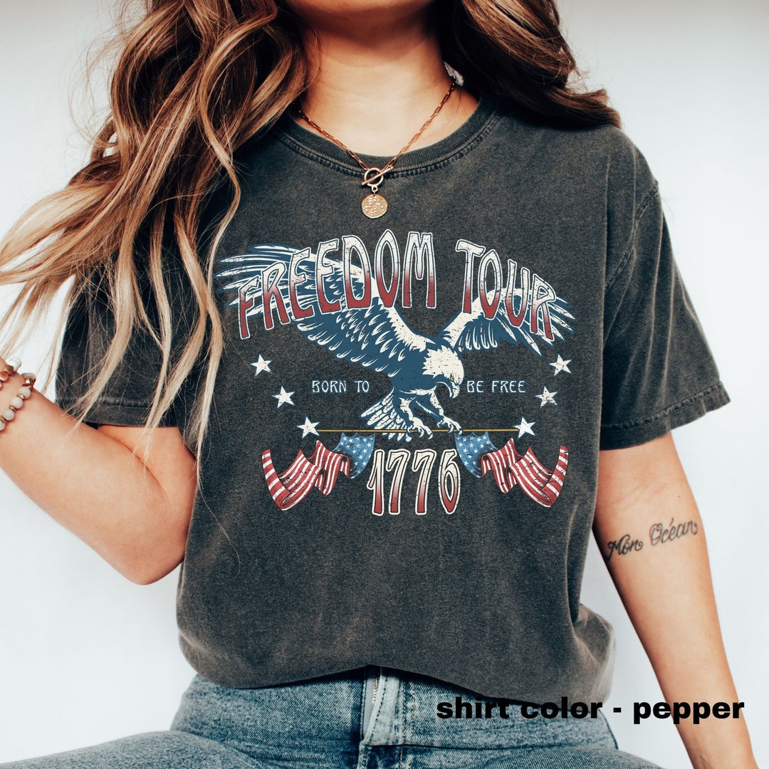 Retro America Freedom T Shirt Eagle USA Tshirt Memorial Day - Etsy