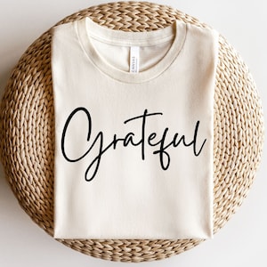 Grateful T-shirt, Fall Shirt for Women, Thanksgiving Shirt, Grateful Shirt, Cute Fall Tees, Mom Shirt, Thankful Grateful Bless, Autumn Gifts