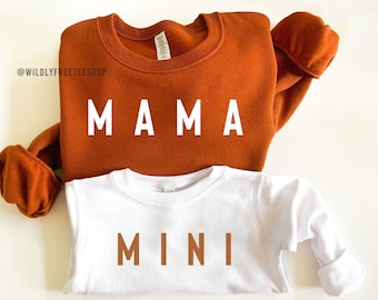 Matching Mama and Mini Fall Sweatshirts, Mommy and Me Sweaters, Mom Baby Outfit, Matching Outfits, Kids Fall Shirt, Fall Gifts, Thanksgiving